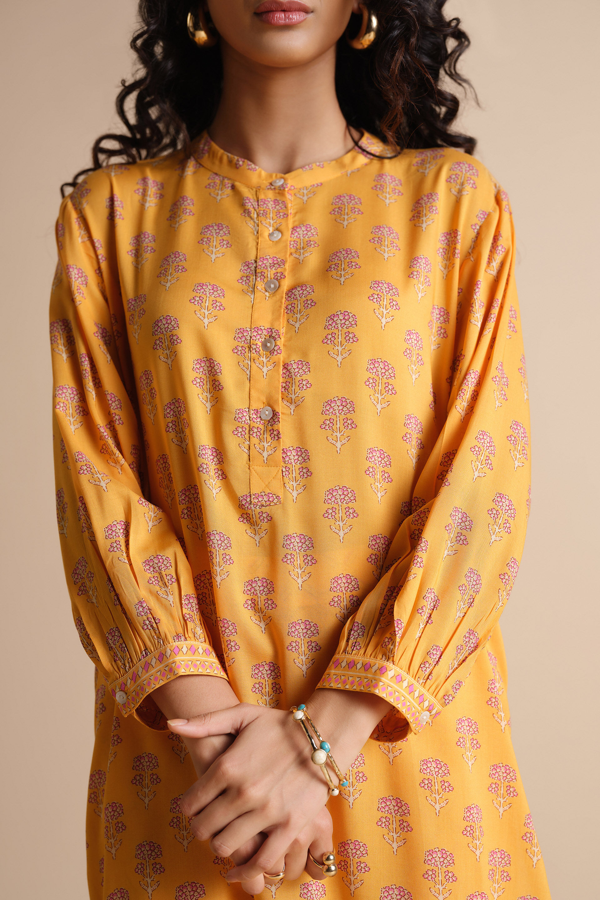Sunehra Phool Tunic, Mustard, image 4